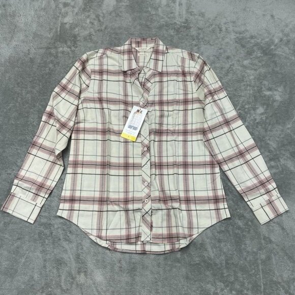 Womens Plaid Button-Up Shirt Weatherproof Vintage S Cotton Blend d0488 - Picture 1 of 9